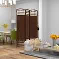thumbnail image 2 of HOMCOM 5.6ft Folding Room Divider, Freestanding Privacy Screen for Bedroom, 2 of 10