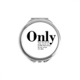 thumbnail image 1 of Citation Inspirante sur la Vie par T.S. Eliot Main Miroir Compact Rond Portable Poche Verre, 1 of 3