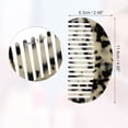 thumbnail image 2 of Unique Bargains 1 Pcs Women Half Round Wide Tooth Comb for Curly Thick Wavy Straight Hair Tortoiseshell, 2 of 6