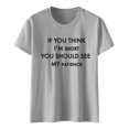 thumbnail image 4 of T-shirts Sarcastiques pour Femmes - Phrases Drôles Graphiques, Polyester Spandex, Manches Courtes, Col Rond, Parfait pour Offrir en Cadeau, 4 of 4
