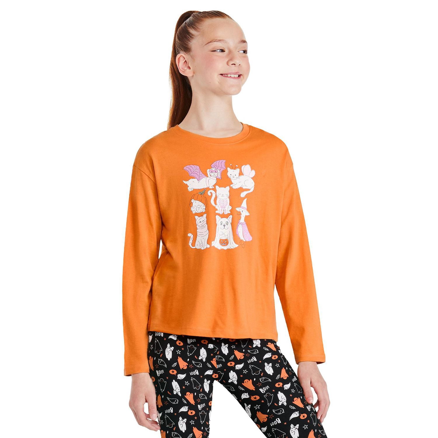 George Girls' Halloween Long-Sleeve T-Shirt
