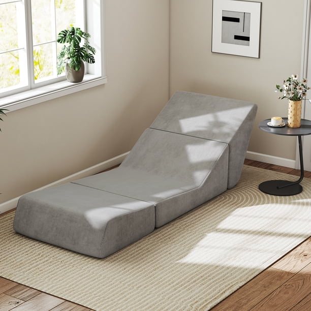 Gymax 3-in-1 Folding Sofa Bed Convertible Sleeper Chair w