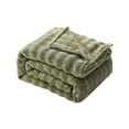 thumbnail image 2 of Tyidzon Throw Blanket Solid Colour Flannel Rabbits Hair Blanket Nap Cover Blanket Heavy Sofa Blanket Velvet Blanket, 2 of 8