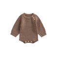 thumbnail image 1 of Fortune Barboteuse Chandail Décontractée pour Bébé Automne Garçons Filles Manches Longues Tricotée Combinaison à Boutons, 1 of 9