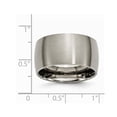 thumbnail image 3 of Mens Chisel Titanium 12mm Brushed Wedding Band Ring, 3 of 6