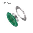 thumbnail image 3 of Unique Bargains 100PCS Grommets Eyelets 2/5 Inch (10mm) ID Hole Metal Self Backing Eyelet with Washers for Leather Green, 3 of 7