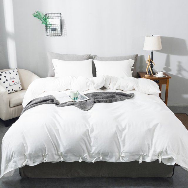 Ensemble de Housse de Couette 100 % Coton pour Toutes les Saisons