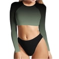 thumbnail image 1 of LSLJS Maillot de Bain Femme Imprimé à Manches Longues à Col Rond Fendu, Maillots de Bain pour Femmes, 1 of 3