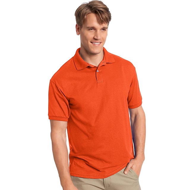 Hanes Men's Cotton-Blend EcoSmart Jersey Polo - 054X