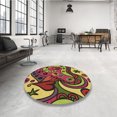 thumbnail image 4 of Ahgly Company Tapis Rectangulaire Lavable en Machine Intérieur Transitionnel Rouge Safran, 7 Pieds x 10 Pieds, 4 of 7