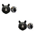 thumbnail image 1 of kurtrusly Exquisite Animal Head Wall Sculpture Ornament Handcrafted Resin Statue Bear Large 2Set, 1 of 6
