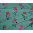 thumbnail image 4 of oneOone Polyester Lycra Fabric Leaves & Floral Block Printed Fabric 1 Yard 56 Inch Wide, 4 of 4