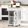 thumbnail image 4 of HOMCOM Rolling Kitchen Island with Storage Kitchen Cart on Wheels White, 4 of 10