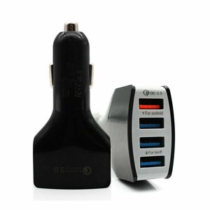 USB Chargeur de voiture Chargeur téléphonique Puissance intelligente 4 USB Adaptateur d'alimentation de voiture de port