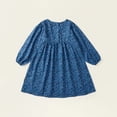 thumbnail image 4 of TopLLC Robes pour Filles Robe Bleue à Fleurs pour Filles Printemps et Automne Robe Princesse à Manches Bouffantes pour Enfants Robes pour Filles 2-7 Ans Vêtements pour Enfants, 4 of 8