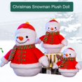thumbnail image 4 of Stuffed Doll Embroidery Eyes Funny Expression 3D Scarf Snowman Stuffed Toy for Home, 4 of 8
