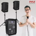 thumbnail image 4 of Pyle Stage & Studio 8 Inch Bluetooth PA Loud Speaker, 8 Channel Audio Mixer, 4 of 11