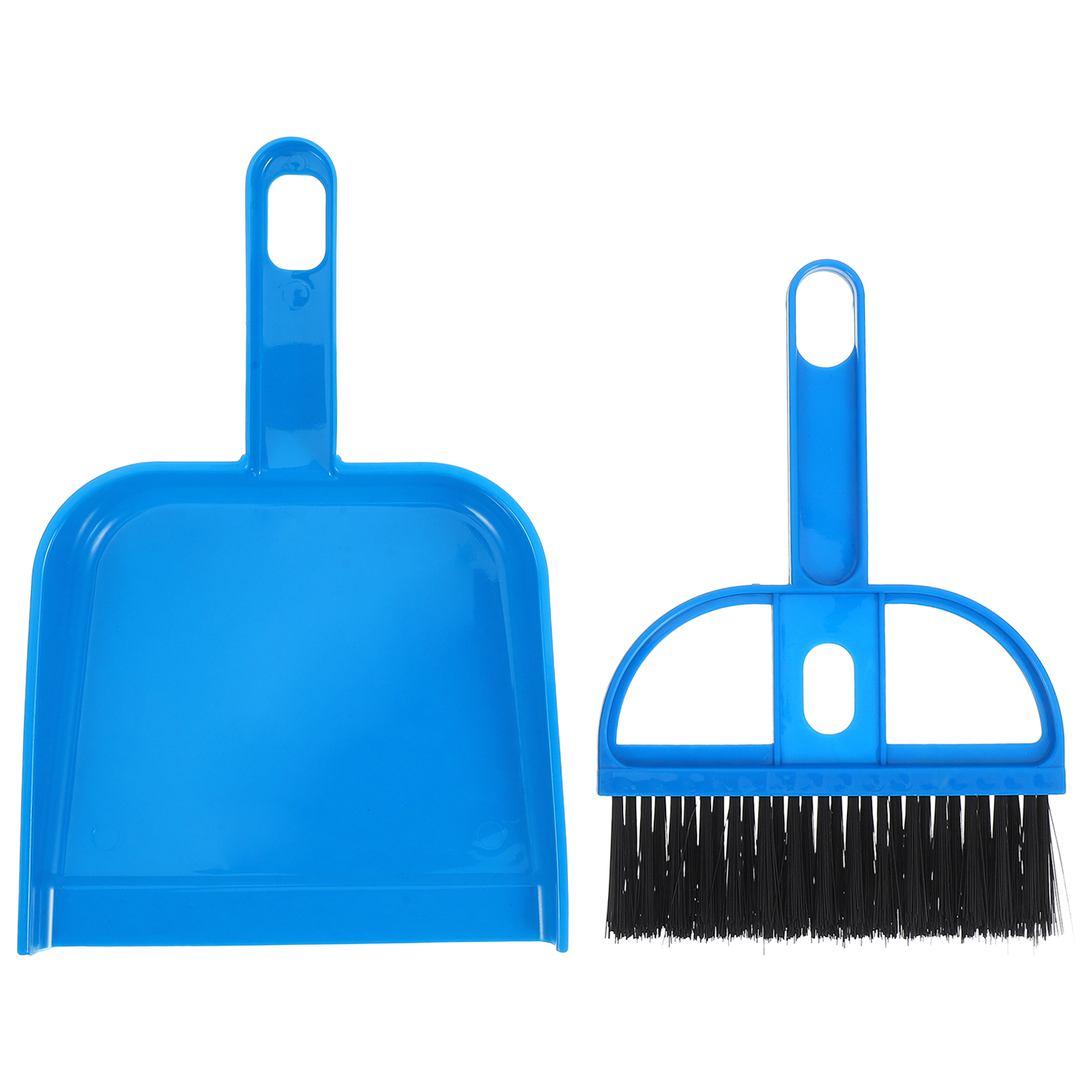 Mini Hand Broom And Dustpan Set Cute Little Hand Mini Broom And Dustpan Set,Small Dust Pan Mini For Tabletop Keyboards Pet Cages Blue