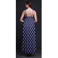 thumbnail image 4 of Bimba Robe Longue pour Femmes en Rayonne à Blocs Imprimés Chic Bohème d'Été Maxi de Plage - X-Grand, 4 of 5