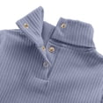thumbnail image 5 of FAIWAD Baby Girl Boy Romper Long Sleeve Turtleneck Jumpsuit Ribbed Button Spring Bodysuit, 5 of 5