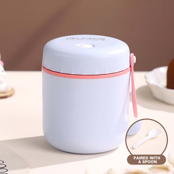 Tasse Isolée en Acier Inoxydable 304 pour Usage Domestique Tasse de Petit-Déjeuner pour Étudiant avec Couverts Cuillère Qualité Alimentaire 500ml