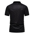 thumbnail image 4 of RKSTN Polos pour Hommes à Imprimé Boutons Coupe Ajustée Col Rabattu Chemises Manches Courtes Mode Décontractée Blouse Hauts, 4 of 4