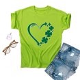 thumbnail image 4 of TopLLC St. Patrick's Day Patricks Day Chemises pour Femmes Hauts de Sarrau St Patricks Day Mode pour Dames St. Imprimé Cœur Manches Courtes Col Rond Chemise Femme Décontractée Ample, 4 of 4