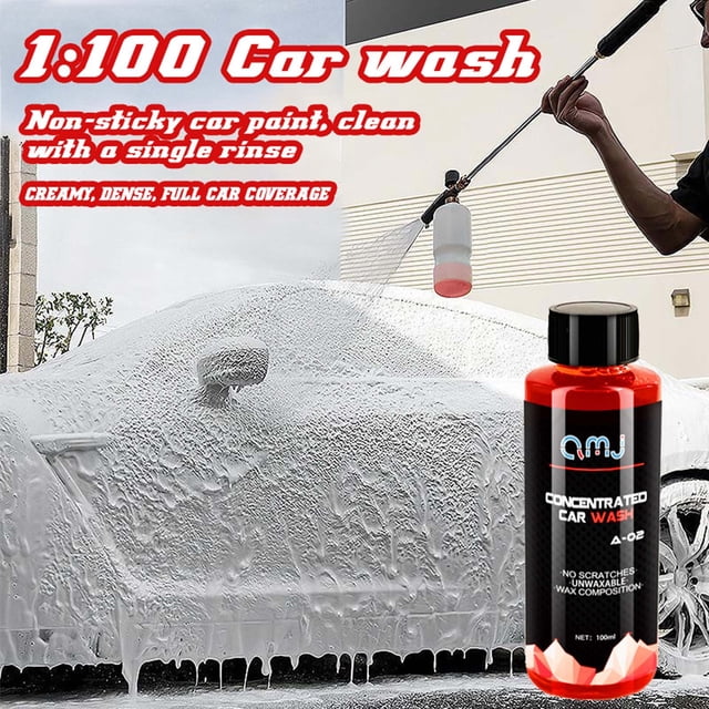 LSLJS Car Exterior Shampoo Multipurpose Automotive Cleaners High Concentration Super Foam Strong Decontamination Auto Wash Supplies 100ML, Home Accessories