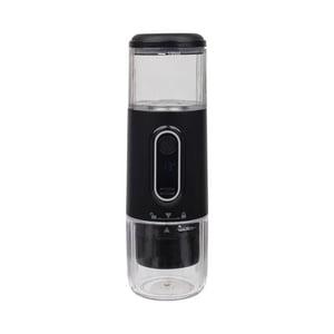 Portable Cordless Coffee Maker, Compact 100ml Electric Espresso Machine, Compatible with Capsules and Ground Coffee, USB Type-C Rechargeable, Black