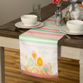 thumbnail image 2 of Northlight Striped Pastel Happy Easter Table Runner - 72" - Pink and Green Green, 2 of 5