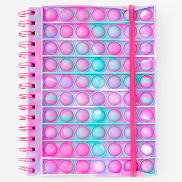 Claire's Journal pour Filles / Jouet Anti-Stress Popper - Carnet Cadeau pour Enfants – Violet et Bleu