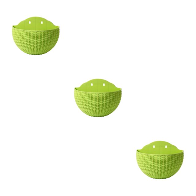 kurtrusly Double-layer Structure Plastic Pot With Easy Installation Easy To Install Light Green 3Set