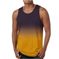 thumbnail image 1 of LSLJS Nouveaux Débardeurs à Imprimé Dégradé 3D pour Hommes T-Shirts Sans Manches Décontractés à Col Rond Débardeurs de Plage pour Muscles, 1 of 4