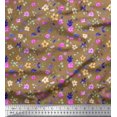 thumbnail image 1 of Soimoi Silk Fabric Flower Watercolor Print Sewing Fabric Yard 42 Inch Wide, 1 of 3