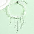 thumbnail image 3 of LYMAYTER Ras du Cou pour Filles Ras du Cou pour Femmes - Dentelle Blanche Transparente, Perle Synthétique et Cristal, 3 of 7