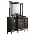 thumbnail image 3 of Lavish 5 Piece Gray Bedroom Set with Light up Headboard in Queen Size, 3 of 10