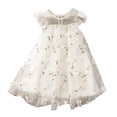 thumbnail image 1 of Yanlir Robe Princesse Imprimée Sans Manches à la Mode pour Fille, Mignonne et Respirante, Robe de Fête, Tenue d'Été à Col Rond pour la Maison des Enfants, Chemise de Nuit et Tenue Décontractée (Blanc, 6-7 Ans), 1 of 3