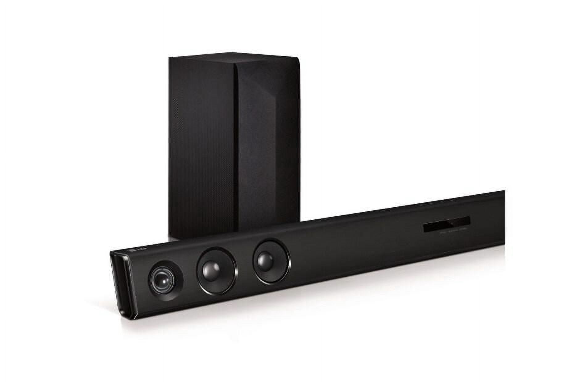 LG SQC2 Sound Bar, 2.1 channel, 300W, Sound Bar with Bluetooth Streaming, Adaptive Sound Control, Auto Sound Engine, Multiple Connections., Designed to match and enhance your TV.