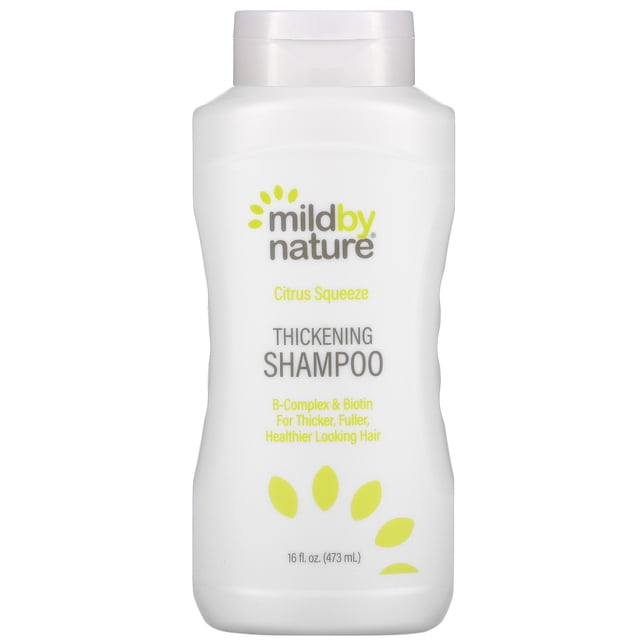 Mild By Nature, Thickening B-Complex + Biotin Shampoo by Madre Labs, No Sulfates, Citrus Squeeze, 16 fl oz (473 ml)