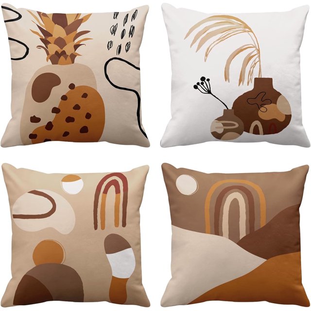 Housse de Coussin Arbre de Noël 20x20 Pouces Lot de 2, Carreaux Rouges et Noirs Rustiques Housse de Coussin en Coton pour Salon Chambre Canapé Voiture Décor