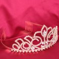 thumbnail image 4 of Wedding Bridal Prom Shining Crystal Rhinestones Crown Tiara Headband (Gold), 4 of 7