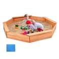 thumbnail image 1 of VEVOR Wooden Sandbox with Cover Octagonal Sand Box Sand Pit Outdoor Ages 3-12, 1 of 9