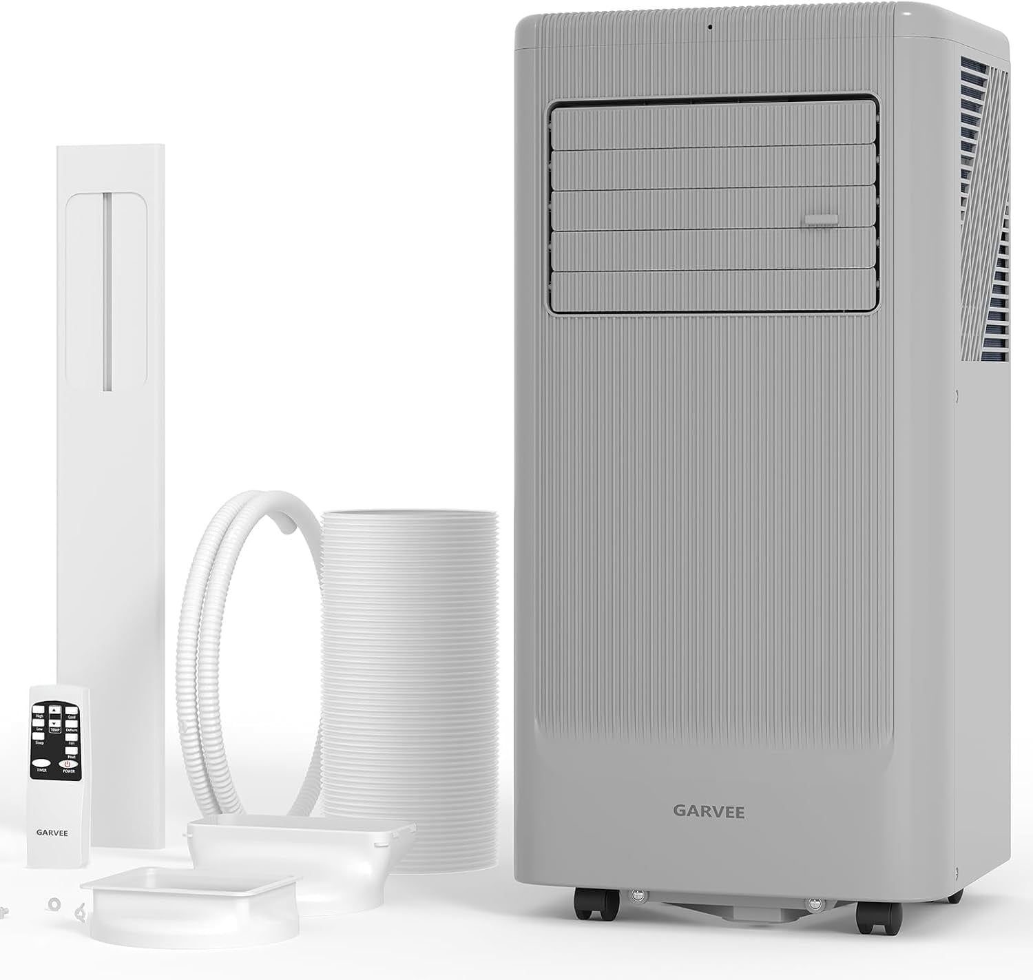 10,000 BTU Portable Air Conditioner with Remote, 3-in-1 Cooling, Fan & Dehumidifier, Quiet 50dB, LED Display, 24H Timer, Window Kit, for Rooms Up to 450 Sq. Ft.