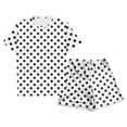 thumbnail image 1 of Girls Printed Short Sleeve Pajama Set with Button Front and Comfy Shorts for Playful Bedtime Comfort, 1 of 2