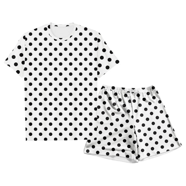 Girls Printed Short Sleeve Pajama Set with Button Front and Comfy Shorts for Playful Bedtime Comfort