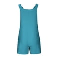 thumbnail image 4 of AherBiu Boho Jumpsuit for Women Short Beach Suspenders One-Piece Summer Outfits Solid Color Rompers with Pockets, 4 of 7