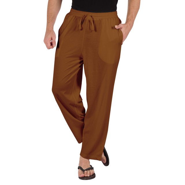 Inkmeso Solid Casual Bottom For Men's Lightweight Cotton Track Pants For Sleep/Workout Pajamas