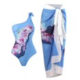 thumbnail image 1 of Maillot de Bain une Pièce pour Femmes avec Jupes Maxi Bikini Enveloppantes 2 Pcs Imprimé Floral Maillot de Bain Contrôle du Ventre Ensemble Tankini, 1 of 8
