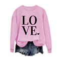 thumbnail image 1 of Penkiiy Chandails de la Saint-Valentin pour Femmes avec Cœur Rouge Graphique Chandail à Manches Longues Col Rond Chandail de la Saint-Valentin Hauts S Rose, 1 of 4