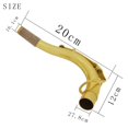 thumbnail image 3 of MERIGLARE 2Pieces Brass Saxophone Bend Neck Gooseneck Gold Laquer Accessory Sax Parts, 3 of 9